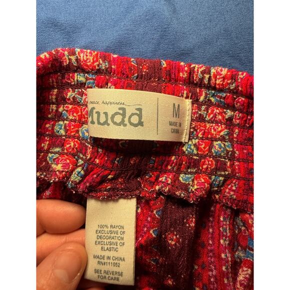 Mudd floral paisley print pants womens medium boho chic bohemmian hippie y2k - Picture 4 of 5